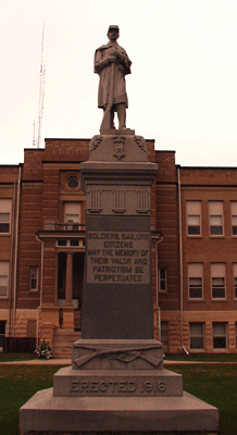 Osceola County, Iowa Court House - Civil War Memorial, Circa 1916