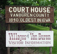 Van Buren County Courthouse, roadside sign